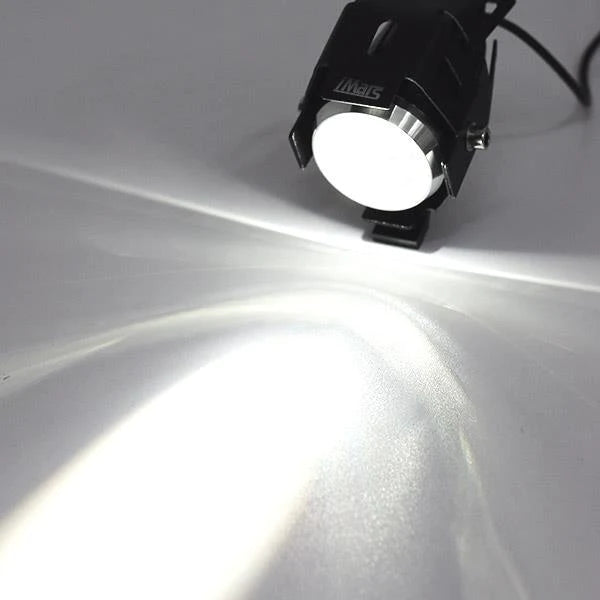 12V-80V Motorcycle LED Headlights Hi/Low Beam Strobe Spot Light - White