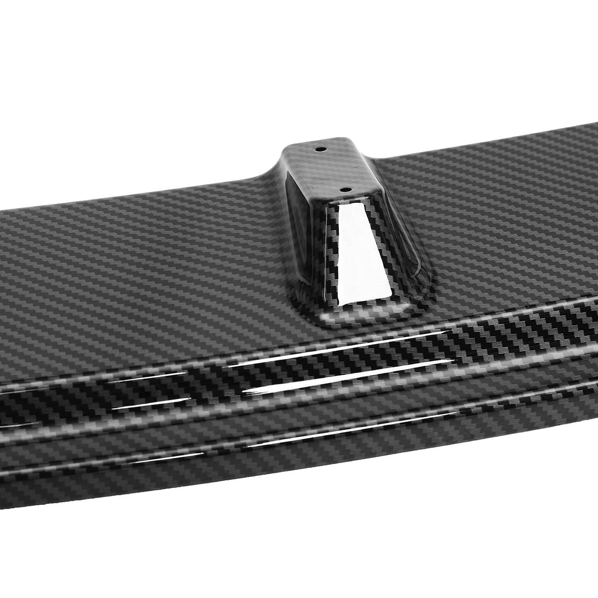 Carbon Black Front Bumper Lip Spoiler Body Protector Kit