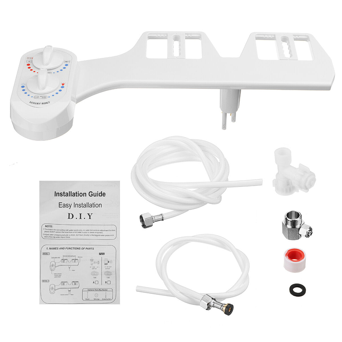 Smart Bidet Toilet Seat with Nozzle Fresh Water Wash Spray Cleaning Device