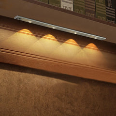 Intelligentes LED-Schranklicht mit menschlichem Körpersensor – ultradünn, USB-Aufladung, stanzfrei, 30/40/60/80 cm, Nachtlicht für den Kleiderschrank