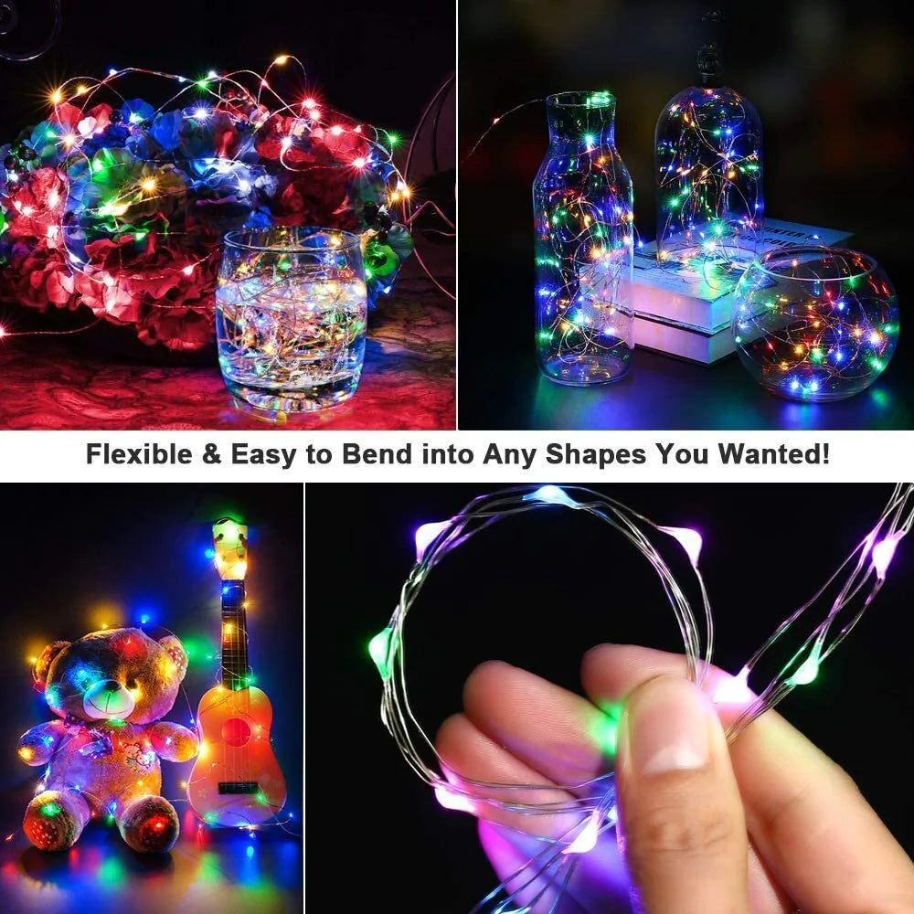 32.8ft Waterproof Sound Activated LED String Lights for Home, Party, and Christmas Decorations