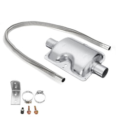 100cm Stainless Steel Exhaust Muffler Pipe with 24mm Silencer for Car Parking Air Diesel Heater