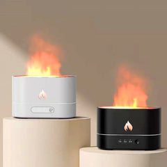 3D Flame LED Night Light & Aromatherapy Diffuser - USB Rechargeable for Living Room & Bedroom