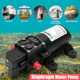 130PSI 6L/Min High Pressure Diaphragm Water Pump - Self-Priming for Caravan, Camping, Boat