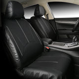 9Pcs Black PU Leather Car Seat Cover Set - Full Surround Cushion Protector for 5 Seats, Universal Fit