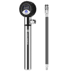 LCD Digital Tyre Inflator with Hose - Car & Motorcycle Air Pressure Gauge, PSI