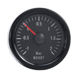 2-Inch 52mm LED Turbo Boost Pressure Gauge Meter -1 to +2 Bar 12V Universal for Car