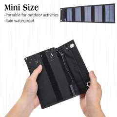 25W Foldable Portable Waterproof Solar Panel Charger, 5V USB for iPhone, iPad, MacBook, Huawei - Ideal for Camping