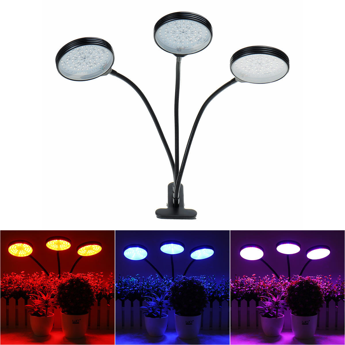 234 LED Plant Grow Light Bulb with Desk Clip for Indoor Flowers and Seeds