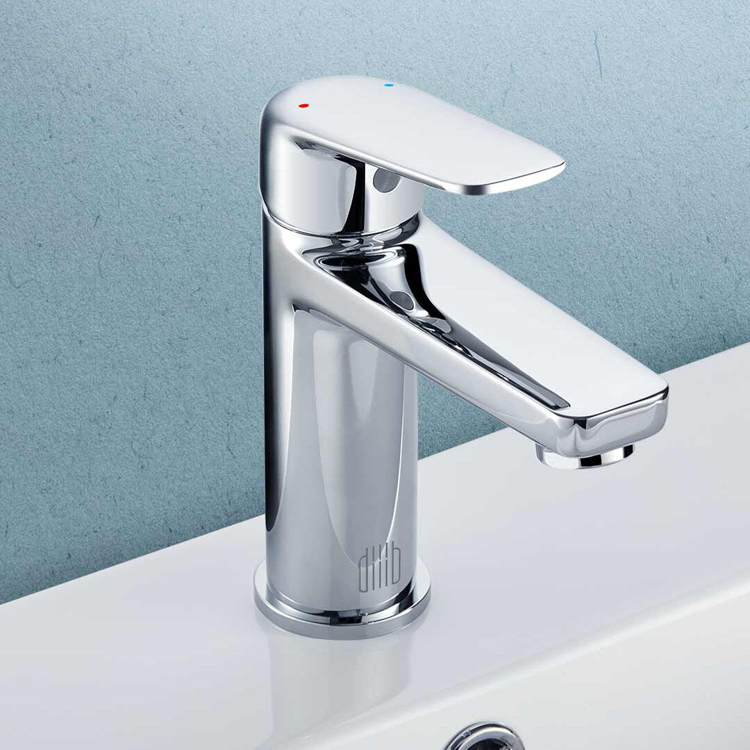 Bathroom Basin Faucet Hot Cold Mixer Tap, Single Handle Deck Mount, Stainless Steel Hose, NEOPERL Bubbler, Ceramic Core