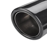 Universal 2-Inch Exhaust Tip Pipe, Glossy Carbon Fiber, 63mm-89mm Muffler Tip