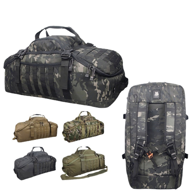 Men's Military Tactical Waterproof Gym Bag - Molle Camping Backpack for Sports and Travel