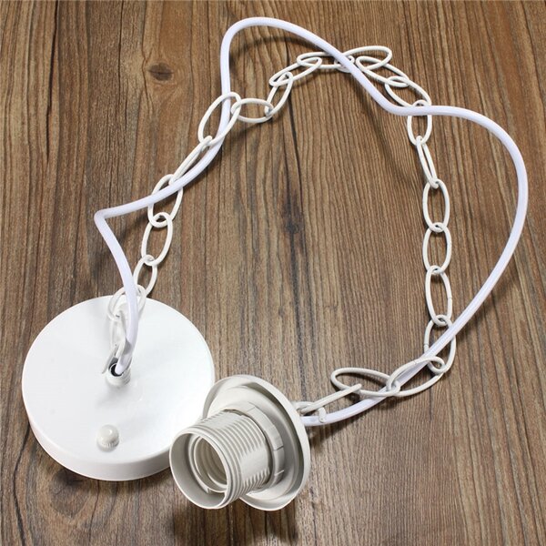 1M Ceiling Rose Chain Pendant Chandelier Light Bulb Holder Socket Lamp