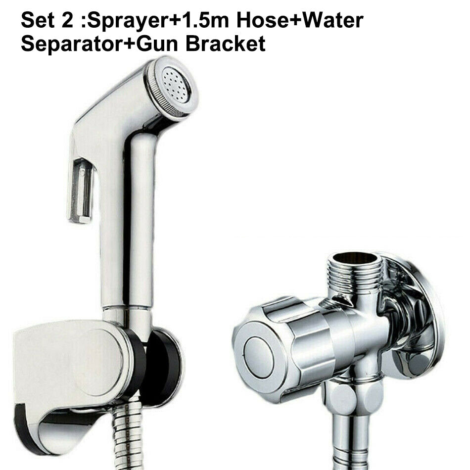 3PCS Handheld Toilet Bidet Douche Sprayer Set with Shower Hose and Bracket for Bathroom