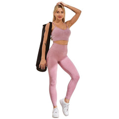 Sexy Women Bubble Butt Push Up High Waist Seamless Fitness Leggings