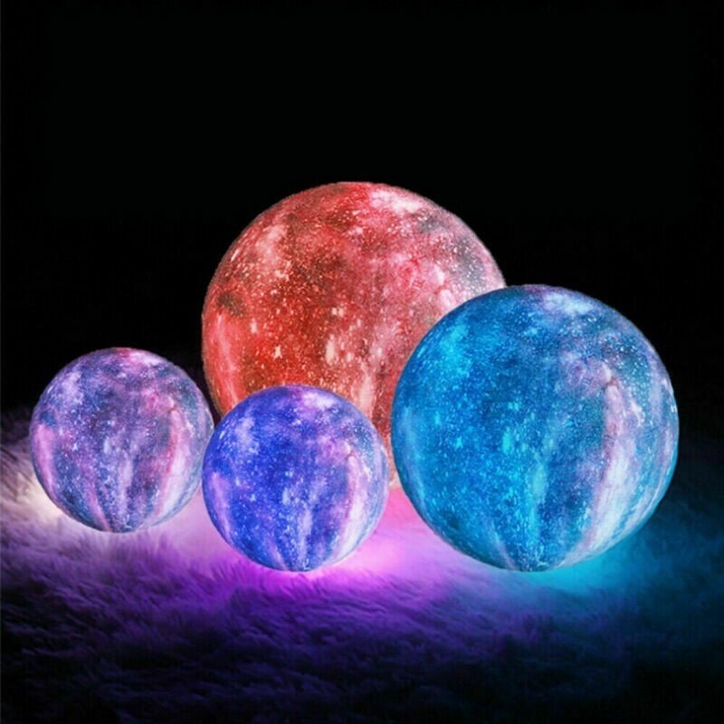 3D LED Moon Lamp Night Light - 16/7 Colors, Touch Switch & Remote Control