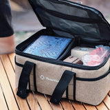 Camping Storage Bag for Picnic Basket, Outdoor Camping Lamps, Gas Stove, Canister, Pot, and Picnic Essentials