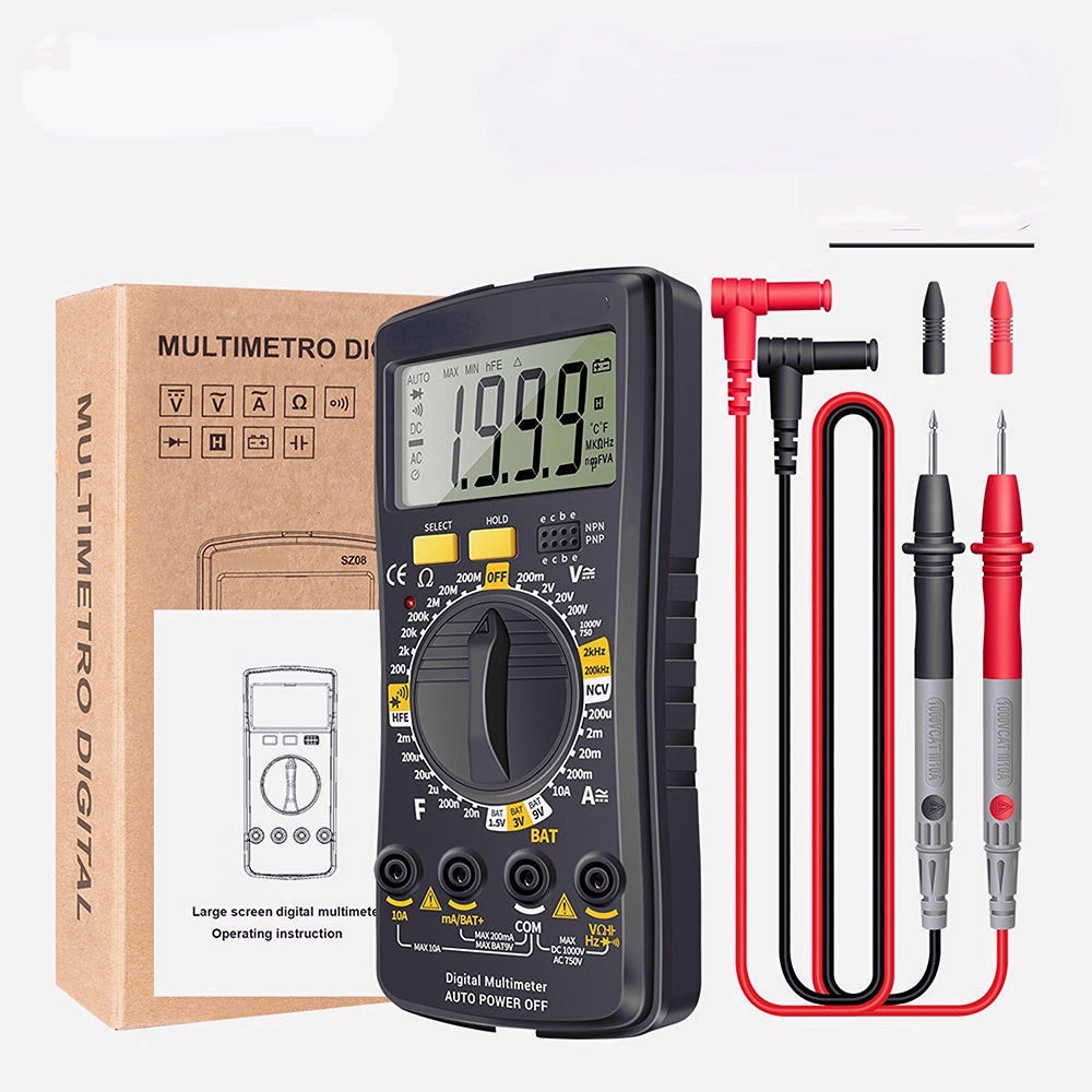 Ultra-thin Digital Multimeter - Auto Voltmeter AC/DC 220V Storage Meter