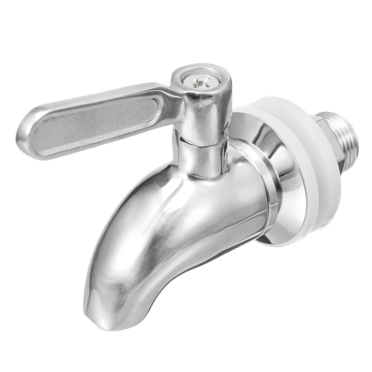 Silver Stainless Steel Faucet Tap for Beverage Dispenser with Switch - Ideal for Water, Juice, Coffee