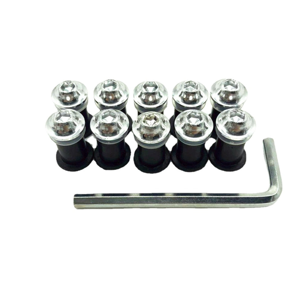 10PCS Motorcycle Fairing Windshield Body Modification Screws Bolt Set