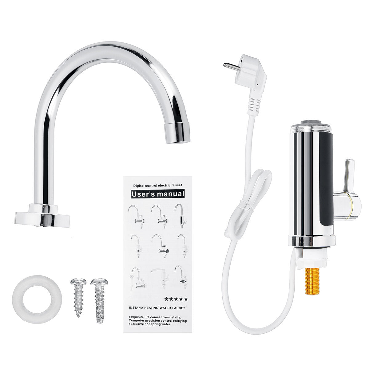Stainless Steel Handheld Bidet Sprayer - Brushed Nickel Shattaf Diaper Cloth Shower Head