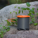 Foldable 1L Heat Exchanger Pot with Mesh Bag - Outdoor Camping Cookware