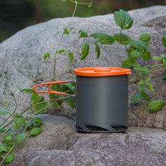 Foldable 1L Heat Exchanger Pot with Mesh Bag - Outdoor Camping Cookware