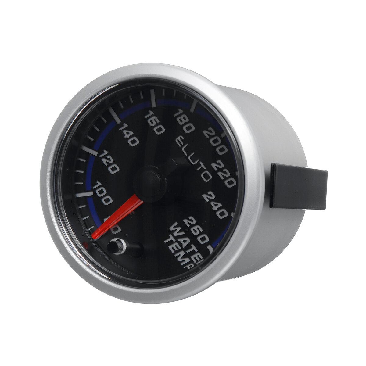 2" 52mm Water Temperature Gauge 80-260F, 7-Color LED, Black Face, Car Meter with Sensor