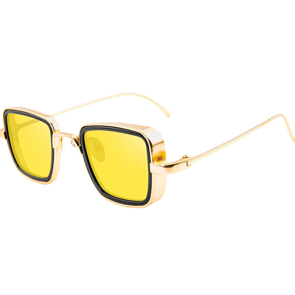 Retro-Sonnenbrille für Herren mit dickem Metallrahmen für Strand, Sport und Autofahren