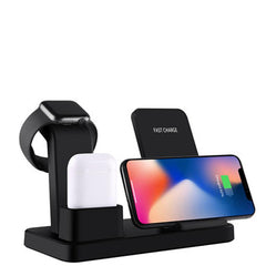 3 In 1 Charging Dock Station Bracket Cradle Stand Phone Holder For Apple Watch Charger IPhone XR X 8 7 6 Wireless QI - JustgreenBox