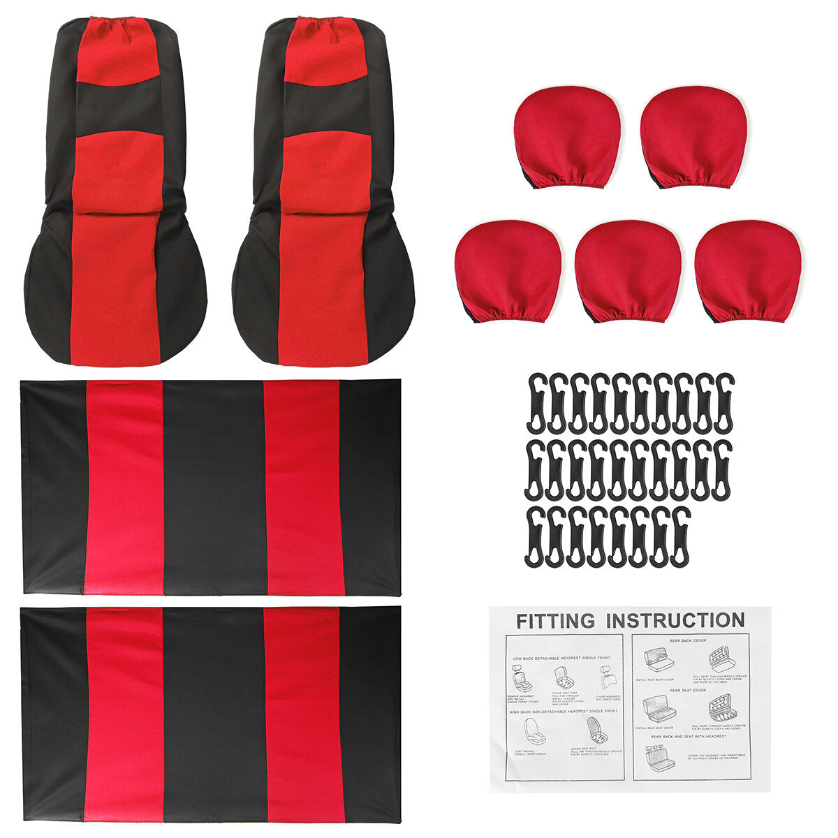 2/4/9PCS Full Car Seat Covers - Front & Back Row Protection Car Accessories