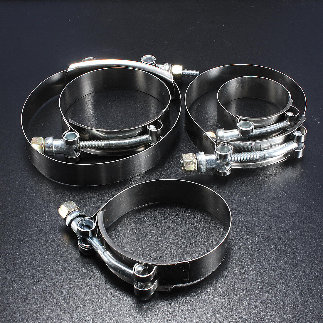 Stainless Steel T-Bolt Hose Clamps for Exhaust, Marine, and Pipe Applications