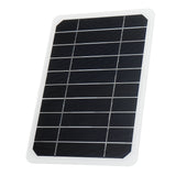 5W 5V USB Monocrystalline Silicon Solar Panel Charger for Phone and Car Battery - Outdoor Use