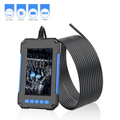 1080P HD Digital Borescope with 6 LED Lights and 16.5FT Semi-Rigid Cable for Inspection