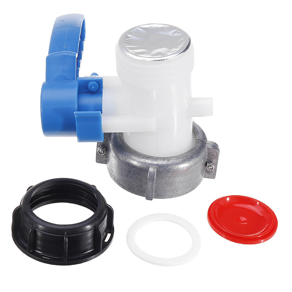 Universal Hose Connector Tap Shut Off Valve - Garden Accessories, Coarse Thread Tote Tank Adapter, Butterfly Valve Fitting for Home