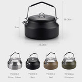 1L Portable Stainless Steel Water Kettle Teapot for Outdoor Camping - Boil Coffee, Make Tea, Cookware Tableware Supplies