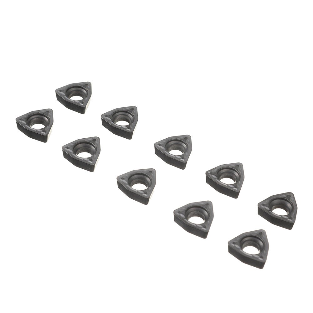 10Pcs Carbide Square/Triangle Blades U-Shaped Deep Hole Drill for Lathe