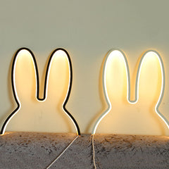 Nordic Style LED Rabbit Night Light - Creative Children's Room Decoration