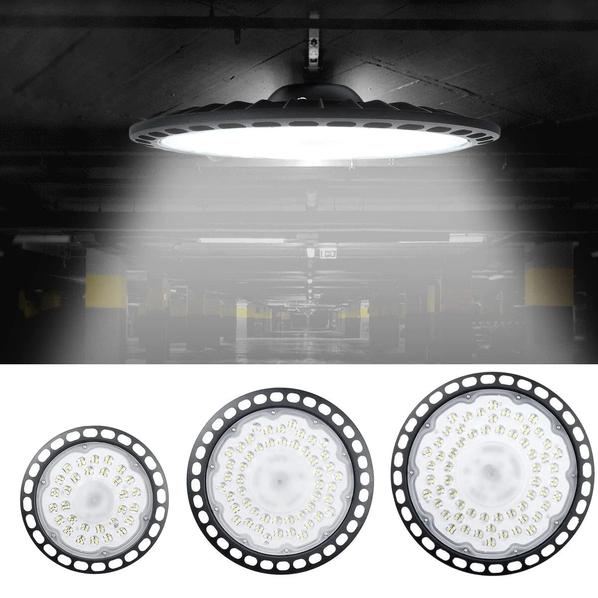 180-260V 100W/150W/200W LED High Bay Light - Warehouse Shop Fixture, Industrial Highbay Floodlight, Hall Lamp