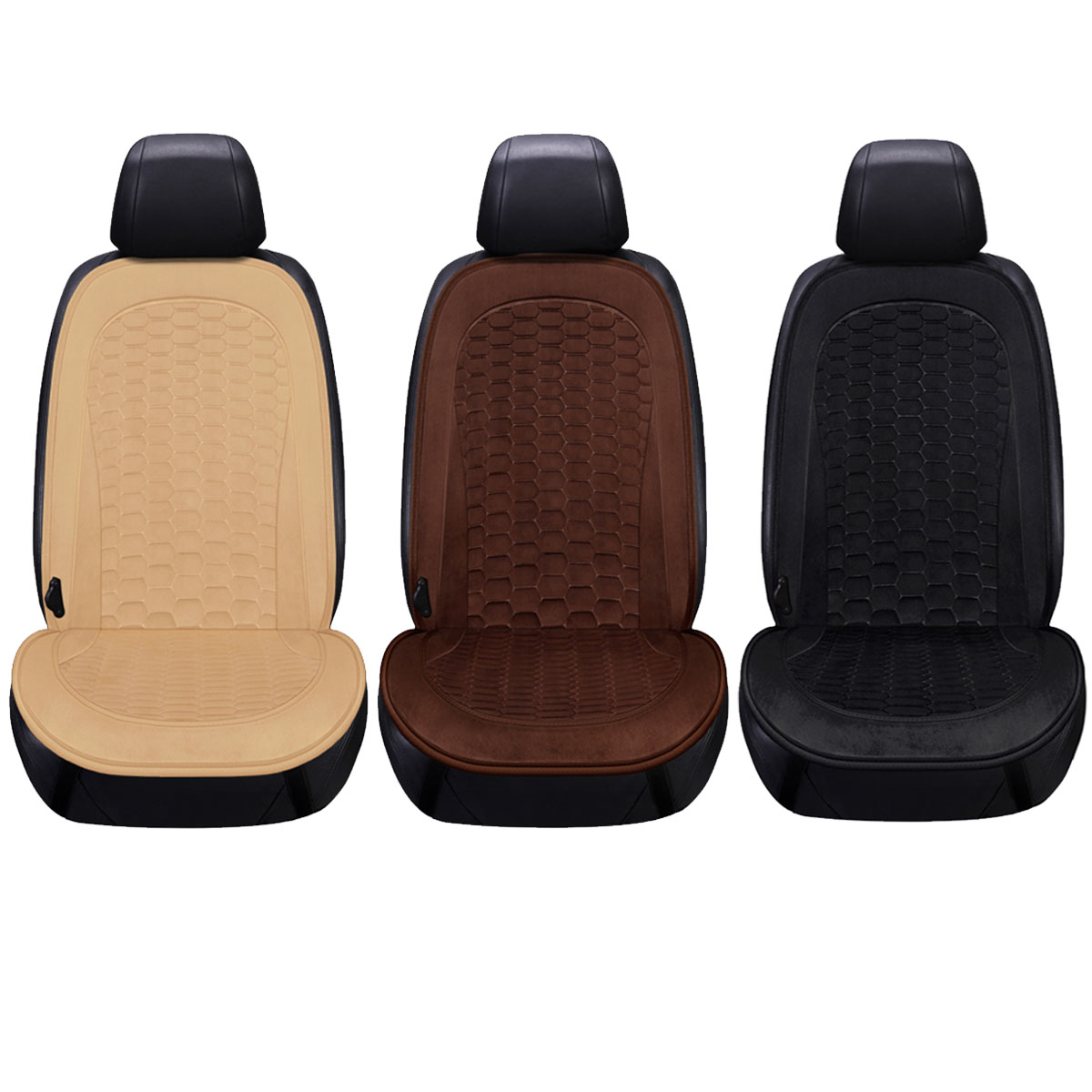 12V Universal Car Electric Heated Front Seat Cover Pad - Thermal Warmer Cushion