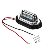 LED Rear Tail License Plate Light with Fittings for 10-30V Truck, Lorry, Van, Caravan