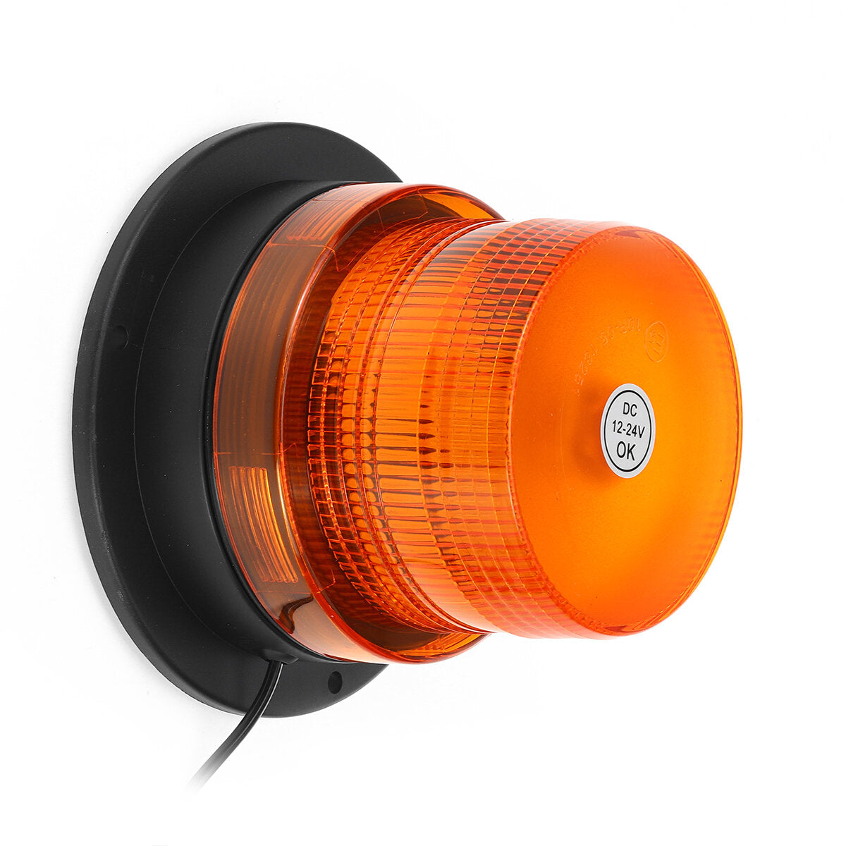 Car Bus Roof Emergency LED Beacon Warning Light - Round Strobe Flash with Magnetic Base