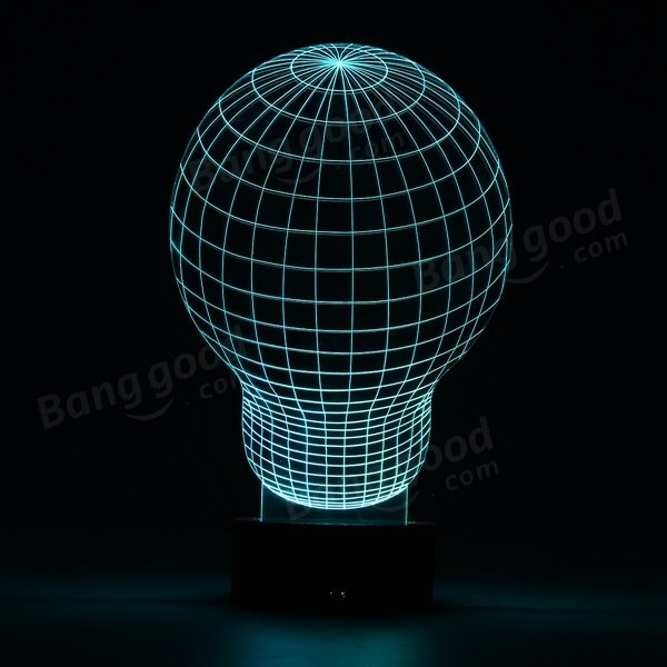 3D Color Changing LED Desk Lamp - Remote Controlled Acrylic USB Night Light, Perfect Christmas Gift