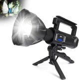 Rechargeable P70 LED Spotlight Flashlight - High Lumens, Super Bright, 4 Modes, IPX5 Waterproof, Ideal for Hiking