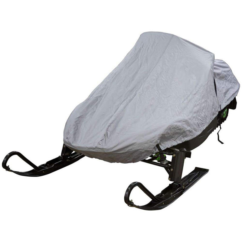 110x51x48in Grey Waterproof Snowmobile Cover - Weatherproof Motorcycle Fabric