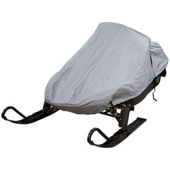 110x51x48in Grey Waterproof Snowmobile Cover - Weatherproof Motorcycle Fabric