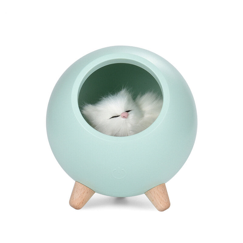 LED Pet House Night Light - Touch Dimming Cat Lamp, USB Rechargeable, Bedside Table Decor, Perfect Gift