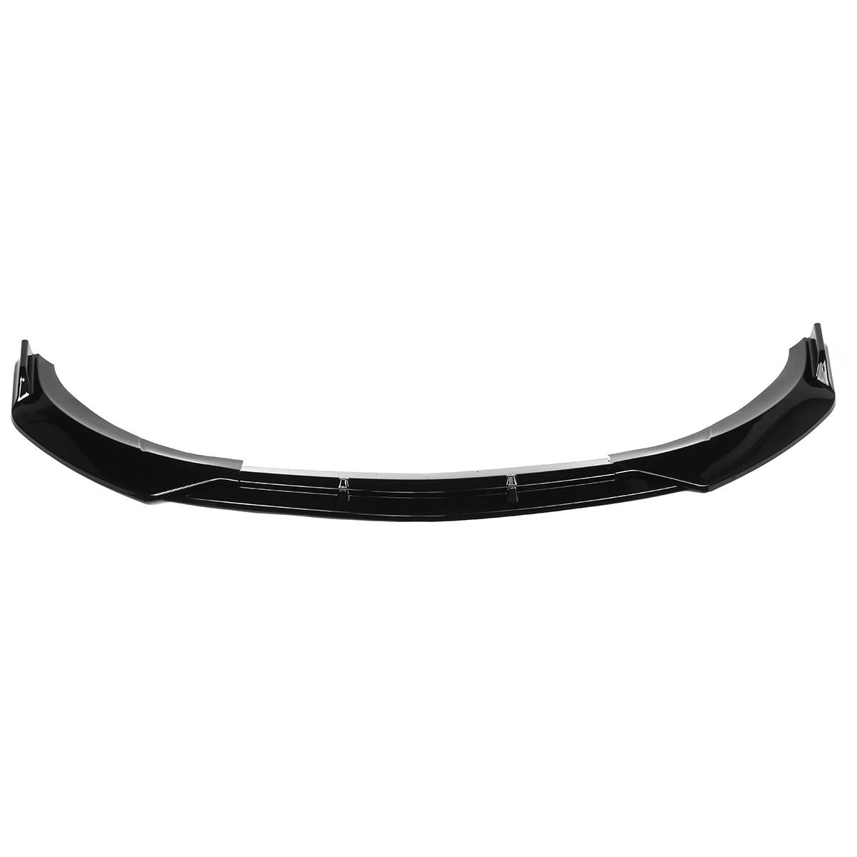 3Pcs Glossy Black Front Bumper Protector Lip Spoiler Trim Covers