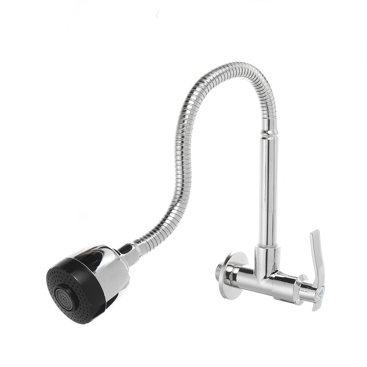 360 Degree Rotating Brass Kitchen Sink Faucet - Single Cold Tap, Wall Mount