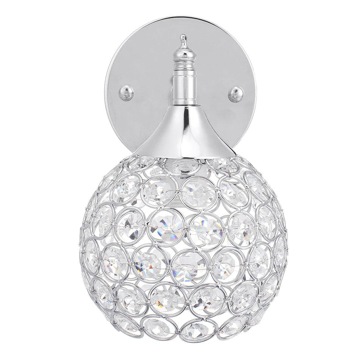 Modern Crystal Wall Lamp - Indoor Bedside Sconce, Silver Decoration for Home Lighting